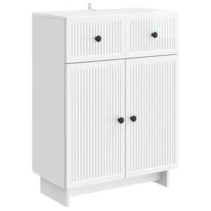 vidaXL Bufet Alb foarte lucios 66 x 34, 5 x 90 cm Lemn prelucrat imagine