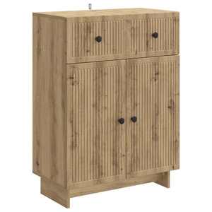 vidaXL Bufet Stejar Artizanal 66 x 34, 5 x 90 cm Lemn prelucrat imagine
