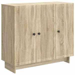 vidaXL Bufet Stejar Sonoma 89 x 34, 5 x 80 cm Lemn prelucrat imagine