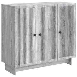 vidaXL Bufet Sonoma gri 89 x 34, 5 x 80 cm Lemn prelucrat imagine