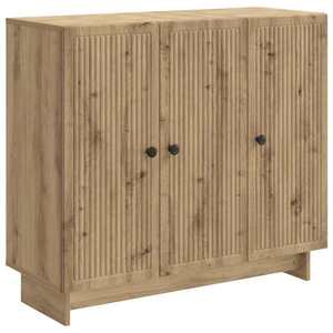vidaXL Bufet Stejar Artizanal 89 x 34, 5 x 80 cm Lemn prelucrat imagine