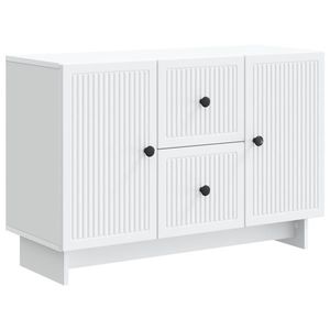 vidaXL Bufet cu sertar Alb 89 x 34, 5 x 60 cm Lemn prelucrat imagine