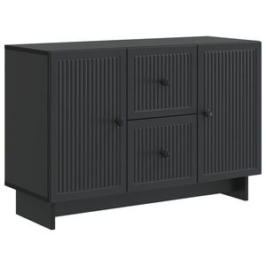 vidaXL Bufet cu sertar Negru 89 x 34, 5 x 60 cm Lemn prelucrat imagine