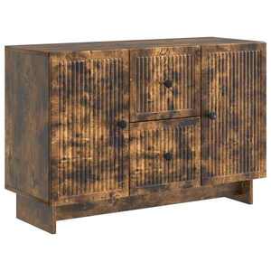 vidaXL Bufet cu sertar Stejar fumuriu 89 x 34, 5 x 60 cm Lemn prelucrat imagine