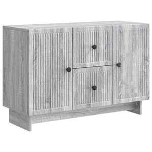 vidaXL Bufet cu sertar Sonoma gri 89 x 34, 5 x 60 cm Lemn prelucrat imagine