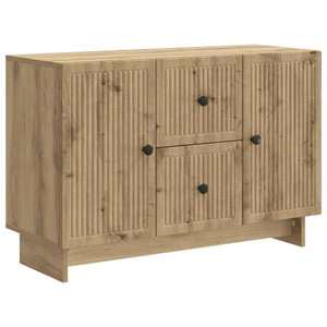 vidaXL Bufet Stejar Artizanal 89 x 34, 5 x 60 cm Lemn prelucrat imagine