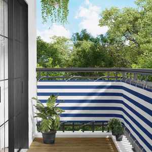 vidaXL Ecran de balcon Albastru și Alb 75 x 200 cm imagine