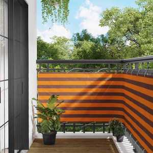 vidaXL Ecran de balcon Portocalie și maro 100 x 500 cm Material Oxford imagine