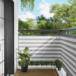 vidaXL Ecran de balcon Gri deschis și alb. 90 x 800 cm imagine