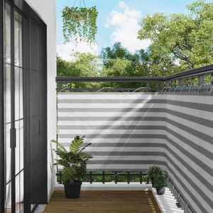 vidaXL Ecran de balcon Gri deschis și alb. 120 x 700 cm imagine