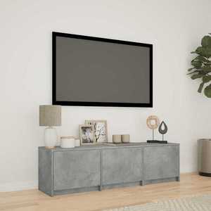 vidaXL Mobilier TV cu LED Gri Beton 140 x 34 x 40 cm Lemn prelucrat imagine