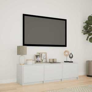 vidaXL Mobilier TV cu LED Alb 140 x 34 x 40 cm Lemn prelucrat imagine