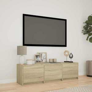 vidaXL Mobilier TV cu LED cu LED Stejar Sonoma 140 x 34 x 40 cm imagine