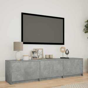 vidaXL Mobilier TV cu LED Gri Beton 165 x 34 x 40 cm Lemn prelucrat imagine