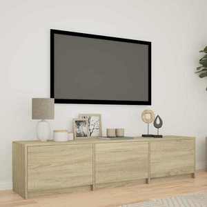 vidaXL Mobilier TV cu LED cu LED Stejar Sonoma 165 x 34 x 40 cm imagine