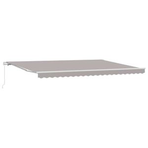 vidaXL Copertină Gri deschis 500 x 300 x 165 cm Poliester și metal imagine