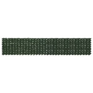 vidaXL Ecran de balcon cu frunze Verde închis 400 x 75 cm imagine