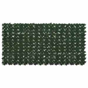 vidaXL Ecran de balcon cu frunze Verde închis 200 x 100 cm imagine