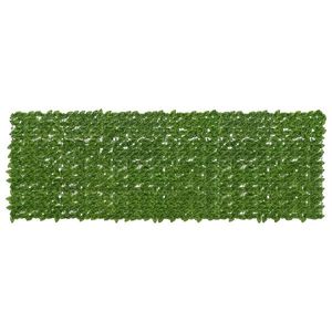 vidaXL Ecran de balcon cu frunze Verde și galben 300 x 100 cm imagine