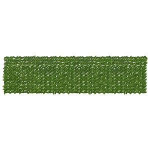 vidaXL Ecran de balcon cu frunze Verde și galben 400 x 100 cm imagine
