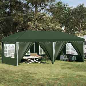 vidaXL Cort de Petrecere Pop-up 575 x 288 x 245 cm Verde imagine