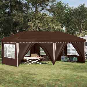 vidaXL Cort de Petrecere Pop-up 575 x 288 x 245 cm Maro imagine