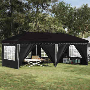 vidaXL Cort de Petrecere Pop-up 575 x 288 x 245 cm Negru imagine