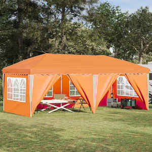 vidaXL Cort de Petrecere Pop-up 575 x 288 x 245 cm Portocaliu imagine