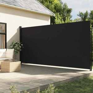 vidaXL Copertina laterală retractabilă, negru, 200x500 cm imagine