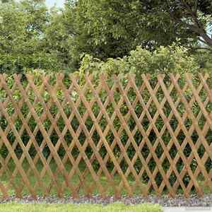 vidaXL Gard trelis extensibil 2 pcs Maro deschis 100 x 105 cm Bambus imagine