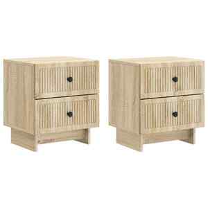 vidaXL Dulap de noapte 2 pcs Stejar Sonoma 43 x 34, 5 x 47, 5 cm imagine