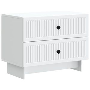 vidaXL Dulap de noapte Alb 62 x 34, 5 x 47, 5 cm Lemn prelucrat imagine