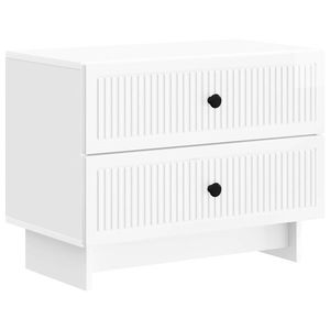 vidaXL Dulap de noapte cu sertar Alb foarte lucios 62 x 34, 5 x 47, 5 cm imagine