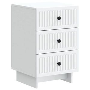 vidaXL Dulap de noapte cu sertar Alb 43 x 41 x 66, 5 cm Lemn prelucrat imagine