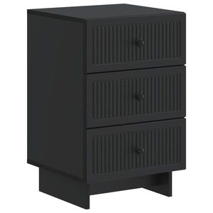 vidaXL Dulap de noapte Negru 43 x 41 x 66, 5 cm Lemn prelucrat imagine