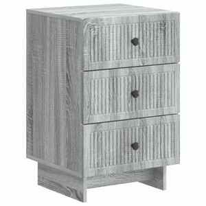 vidaXL Dulap de noapte Sonoma gri 43 x 41 x 66, 5 cm Lemn prelucrat imagine