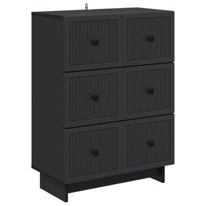 vidaXL Dulap cu sertare Negru 66 x 34, 5 x 90 cm Lemn prelucrat imagine