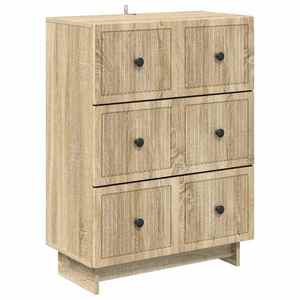 vidaXL Dulap cu sertare Stejar Sonoma 66 x 34, 5 x 90 cm Lemn prelucrat imagine