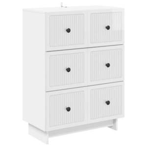 vidaXL Dulap cu sertare Alb foarte lucios 66 x 34, 5 x 90 cm imagine