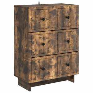 vidaXL Dulap cu sertare Stejar fumuriu 66 x 34, 5 x 90 cm imagine
