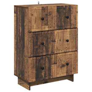 vidaXL Dulap cu sertare Lemn vechi 66 x 34, 5 x 90 cm Lemn prelucrat imagine