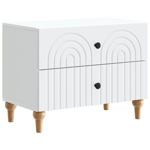 vidaXL Dulap de noapte cu sertar Alb 62 x 34, 5 x 48 cm Lemn prelucrat imagine