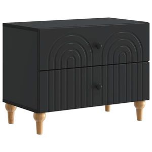 vidaXL Dulap de noapte Negru 62 x 34, 5 x 48 cm Lemn prelucrat imagine