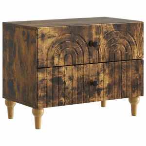 vidaXL Dulap de noapte Stejar fumuriu 62 x 34, 5 x 48 cm Lemn prelucrat imagine