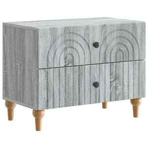 vidaXL Dulap de noapte Sonoma gri 62 x 34, 5 x 48 cm Lemn prelucrat imagine