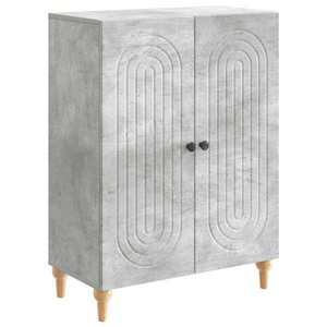 vidaXL Bufet Gri Beton 66 x 34, 5 x 90 cm Lemn prelucrat imagine