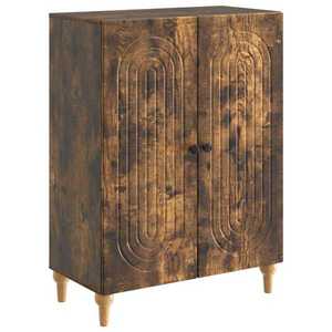 vidaXL Bufet Stejar fumuriu 66 x 34, 5 x 90 cm Lemn prelucrat imagine