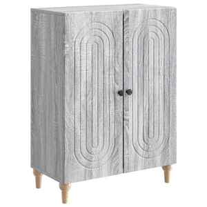 vidaXL Bufet Sonoma gri 66 x 34, 5 x 90 cm Lemn prelucrat imagine