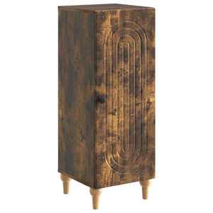 vidaXL Bufet Stejar fumuriu 33 x 34, 5 x 90 cm Lemn prelucrat imagine