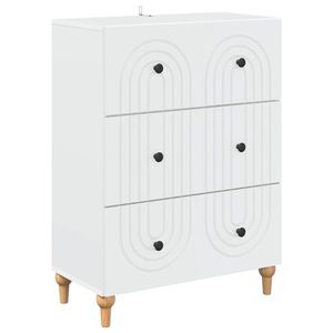 vidaXL Dulap cu sertare Alb 66 x 34, 5 x 90 cm Lemn prelucrat imagine